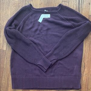 Aerie Deep Purple Crew Neck Sweater